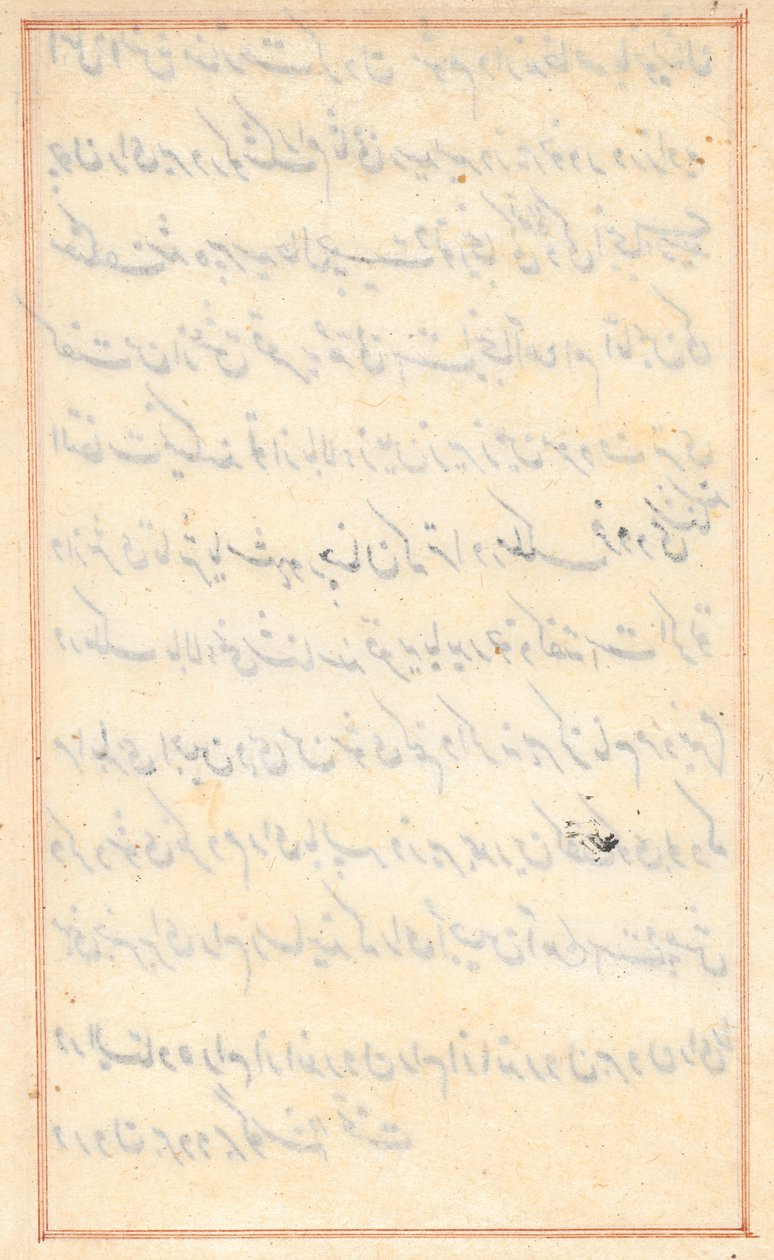 Stránka z Příběhů papouška (Tuti-nama): textová stránka (prázdná) od Unknown artist