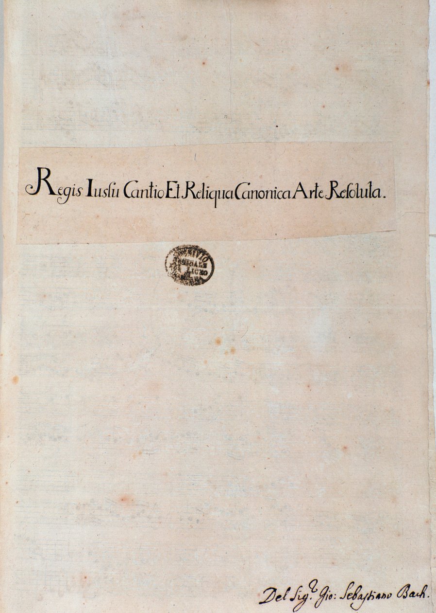 Strana královského řádu z Kentu a zbytek kanonického umění od Johana Sebastiana Bacha od Unknown artist