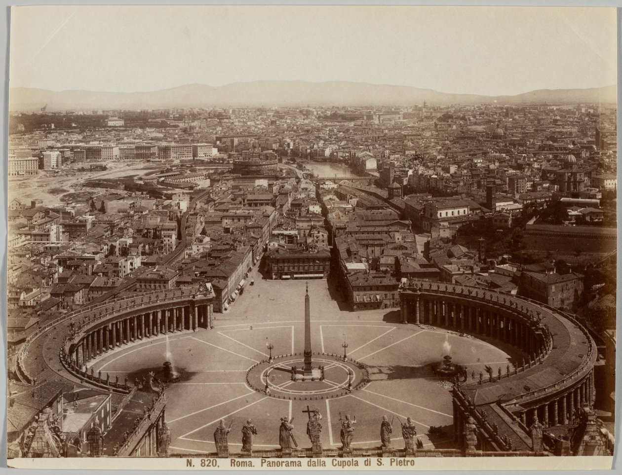 Panorama z dómu svatého Petra, Řím od Unknown artist