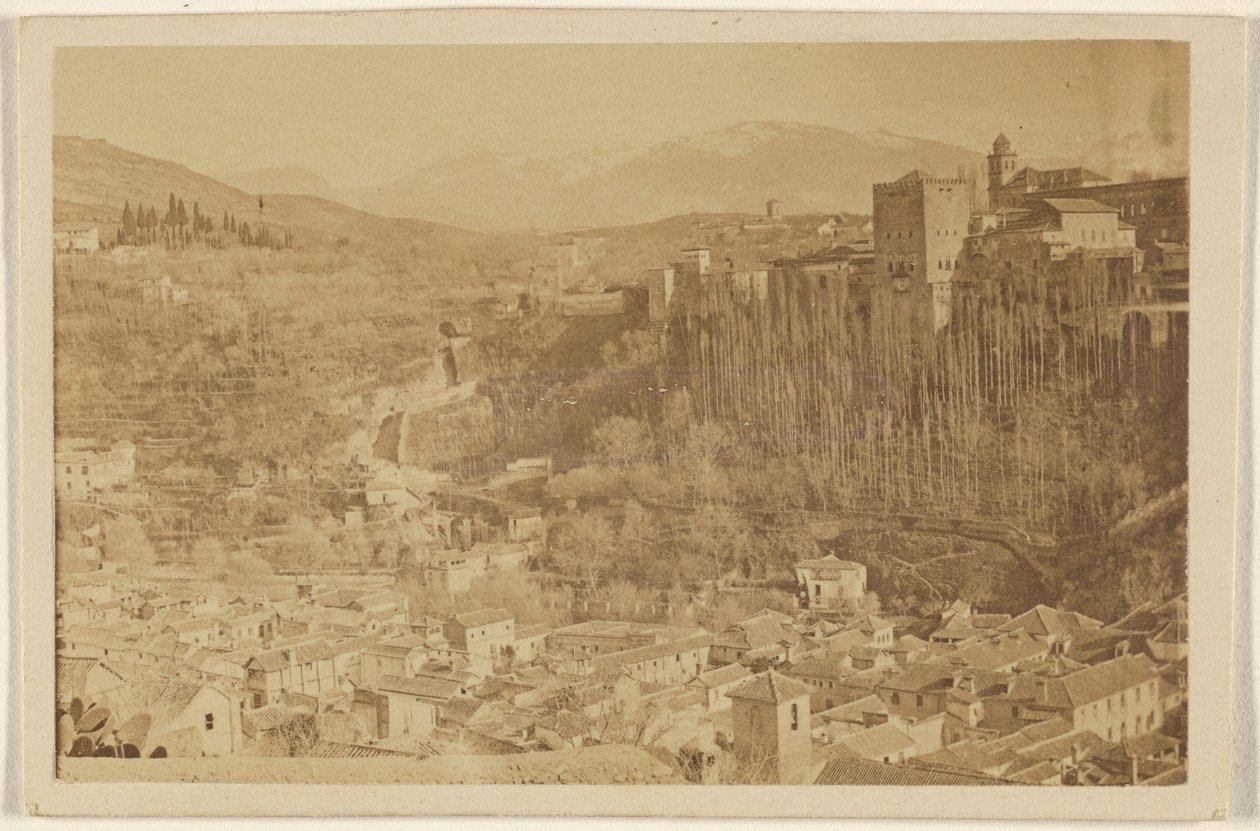 [Panoramatický pohled na Alhambru, Granada, Španělsko] od Unknown artist