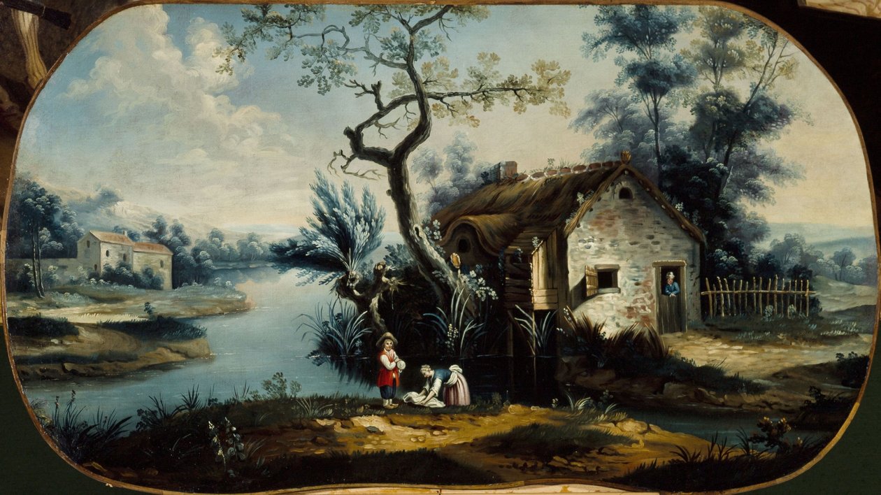 Pastorální scéna. Mezi lety 1701 a 1800 (olej na plátně) od Unknown artist