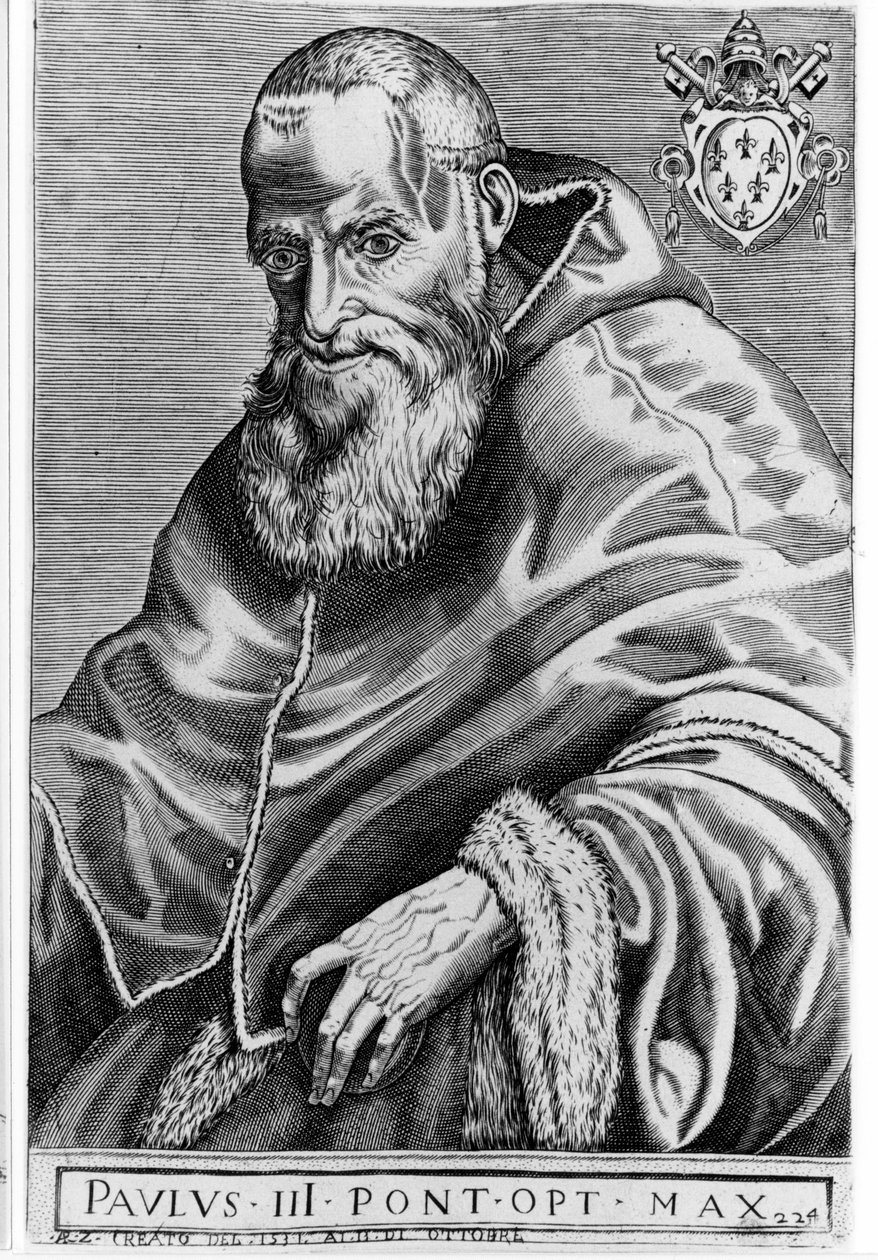 Pavel III. (1468 - 1549). od Unknown artist