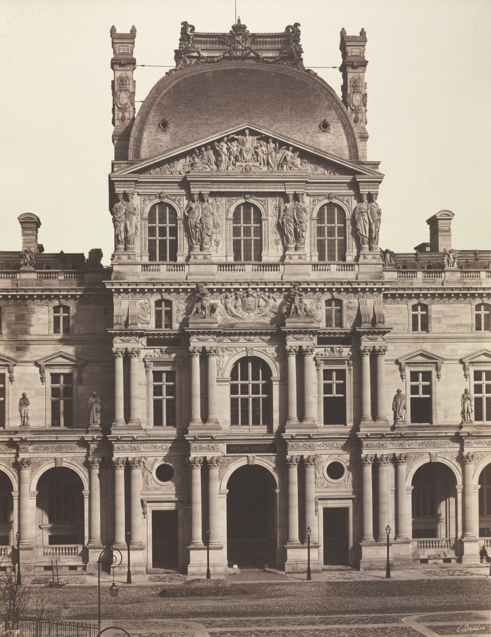Pavilon Richelieu, Louvre, Paříž od Unknown artist