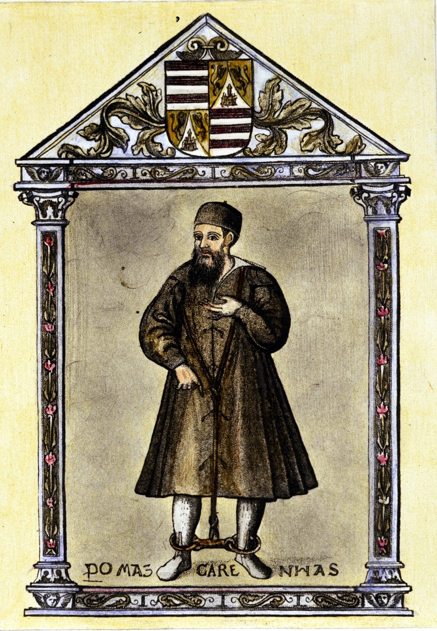Pedro Mascarenhas (portugalský navigátor) připoután. od Unknown artist