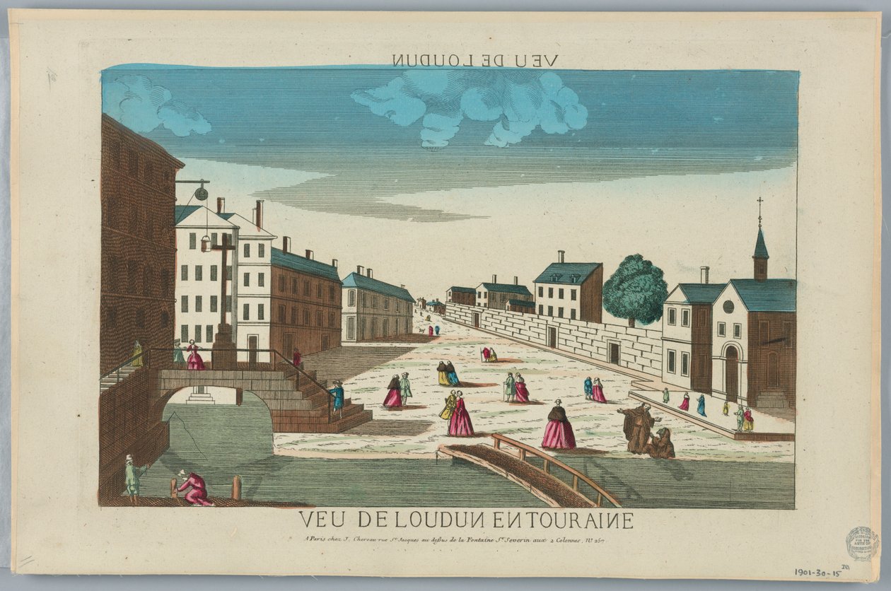Peep-show, Veu de Londun v Touraine od Unknown artist