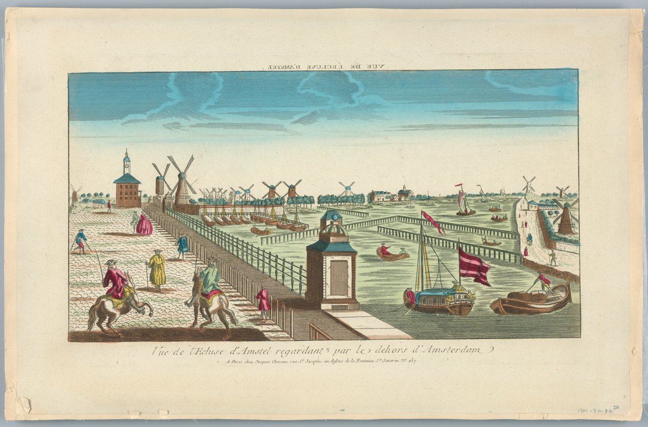 Peep-show, pohled na Amstel Lock při pohledu mimo Amsterdam od Unknown artist