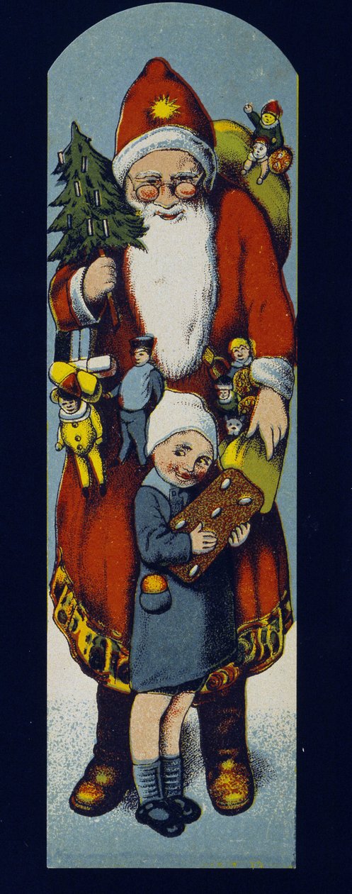 Pere Noel, karton distribuovaný v obalech perníků. sd. koncem 19. století. od Unknown artist