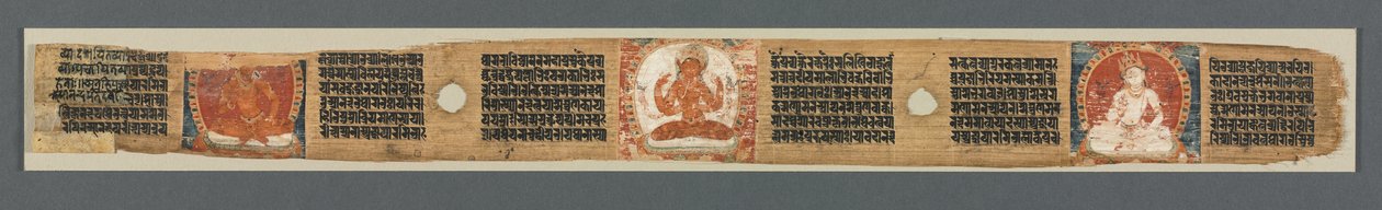 Dokonalost moudrosti v osmi tisících řádcích: Ashtasahasrika Prajnaparamita: Zdobený list (recto) od Unknown artist