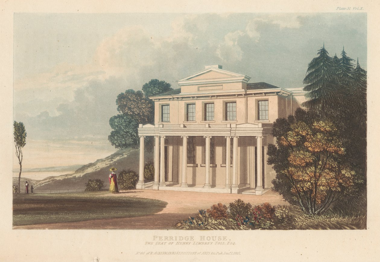 Perridge House: Sídlo Henry Limbrey Toll, Esq. od Unknown artist
