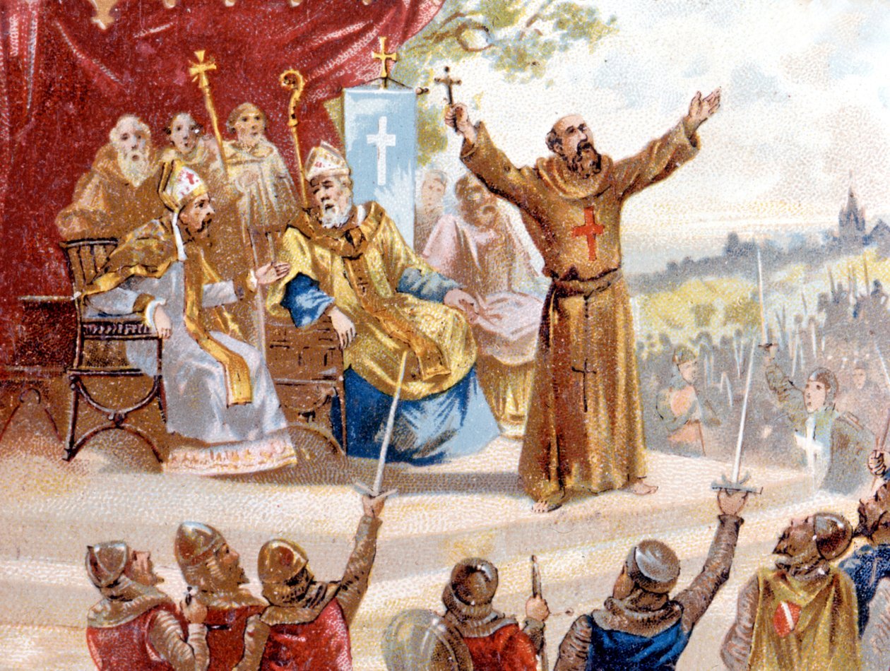 Petr poustevník káže křížovou výpravu (1095 - 1099) od Unknown artist