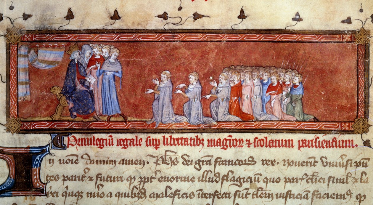 Philippe Auguste (1165 - 1223) předal první privilegium od Unknown artist
