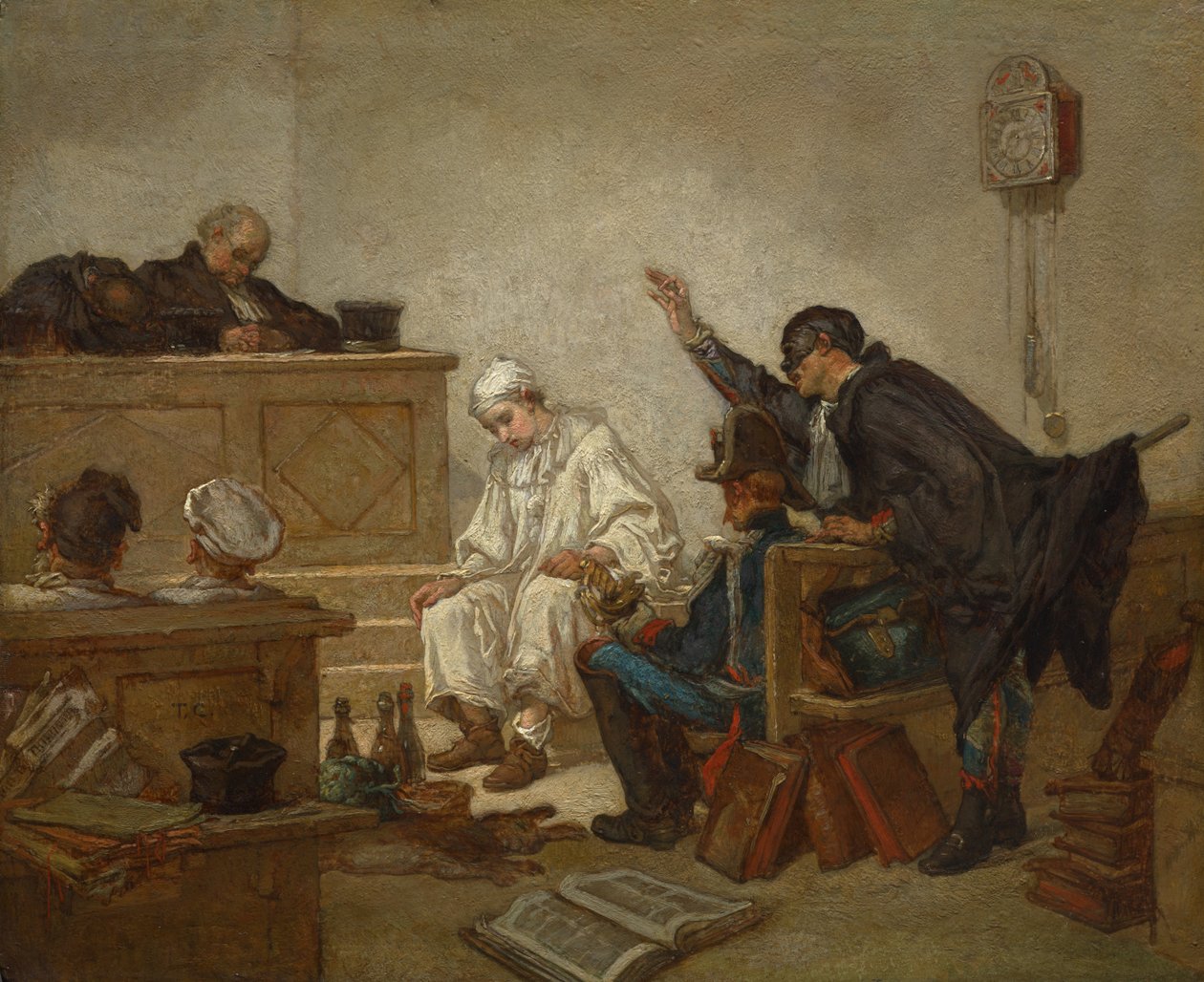 Pierrot u trestního soudu od Unknown artist