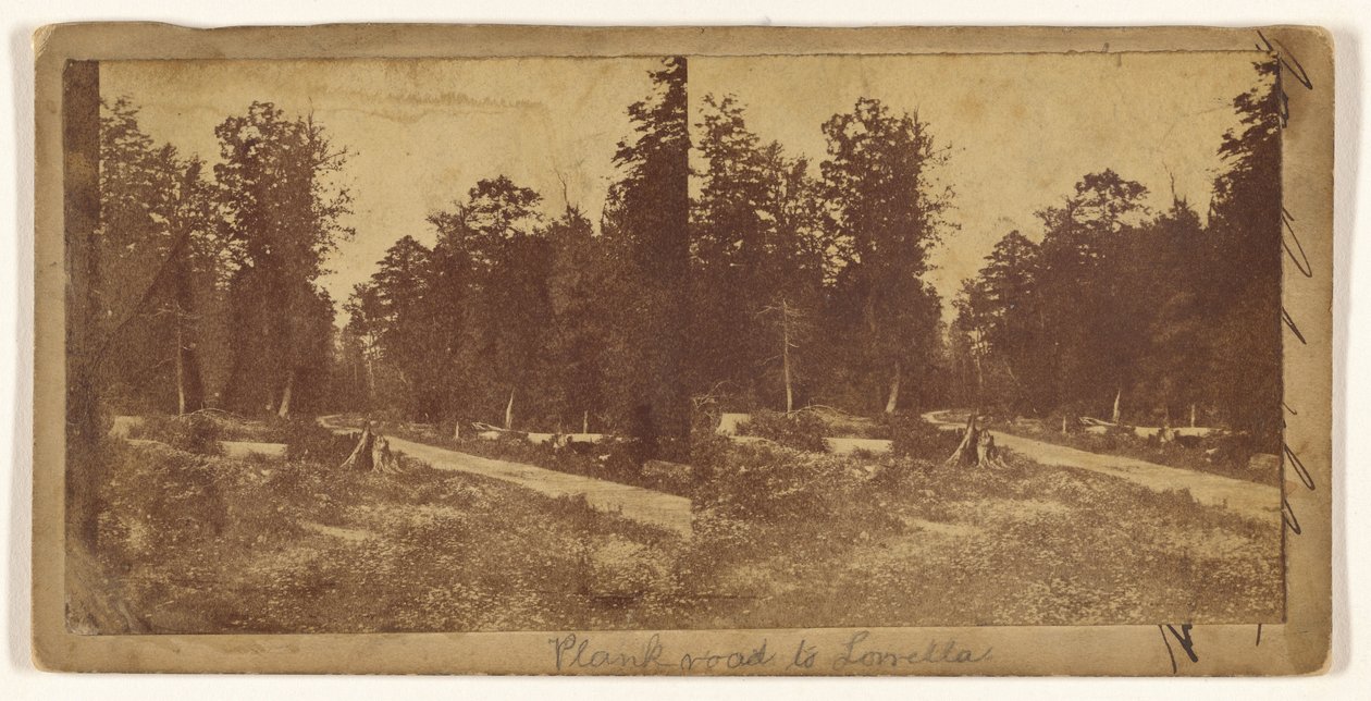 [Prkenná cesta do Lowelly] (recto); [Neznámé město] (verso) od Unknown artist