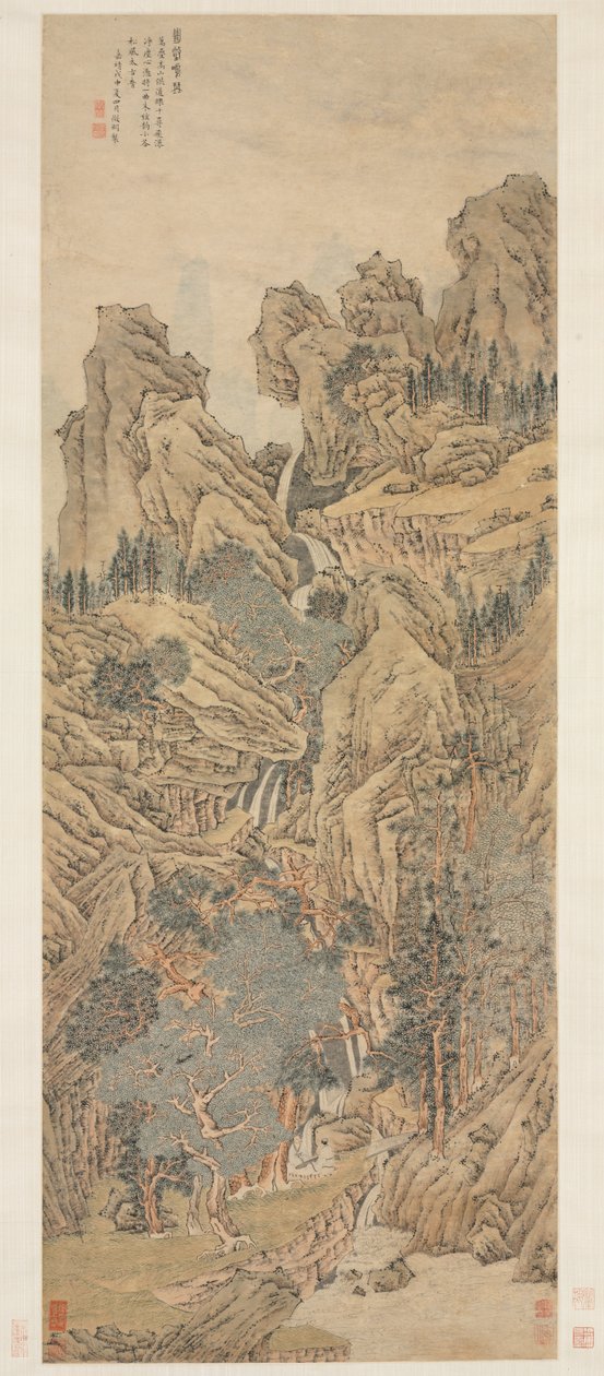 Hraní Qin v odlehlém údolí od Unknown artist