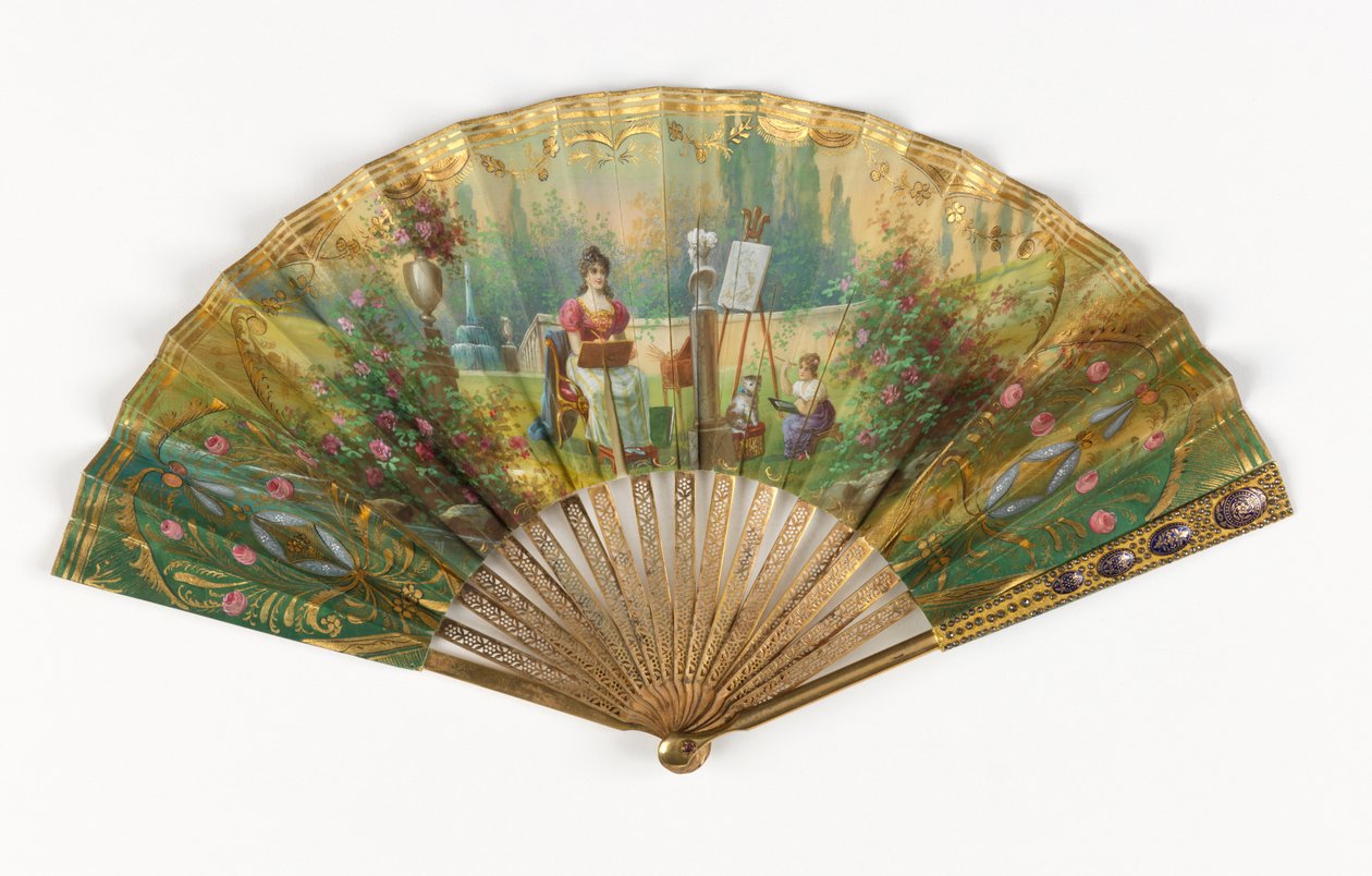 Plisovaný ventilátor a pouzdro od Unknown artist