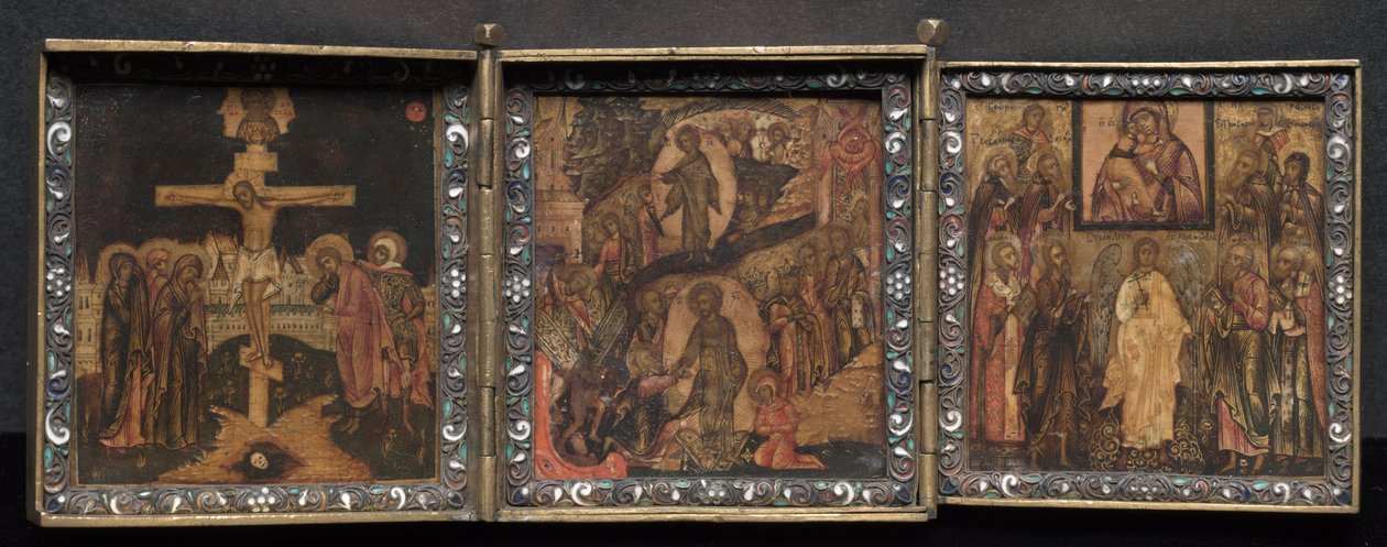 Ikona přenosného triptychu od Unknown artist