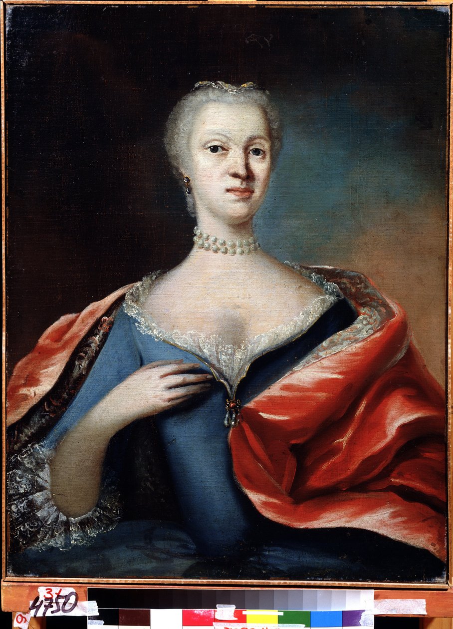 Portrét princezny Charlotte Christine z Brunswicku Wolfenbuttel, manželky careviče Alexeje z Ruska (1694-1715) (Portrét Charlotte Christine z Brunswicku Wolfenbuttel, manželka careviče Alexeje Ruska). Anonymní malování. Olej na plátně, od Unknown artist