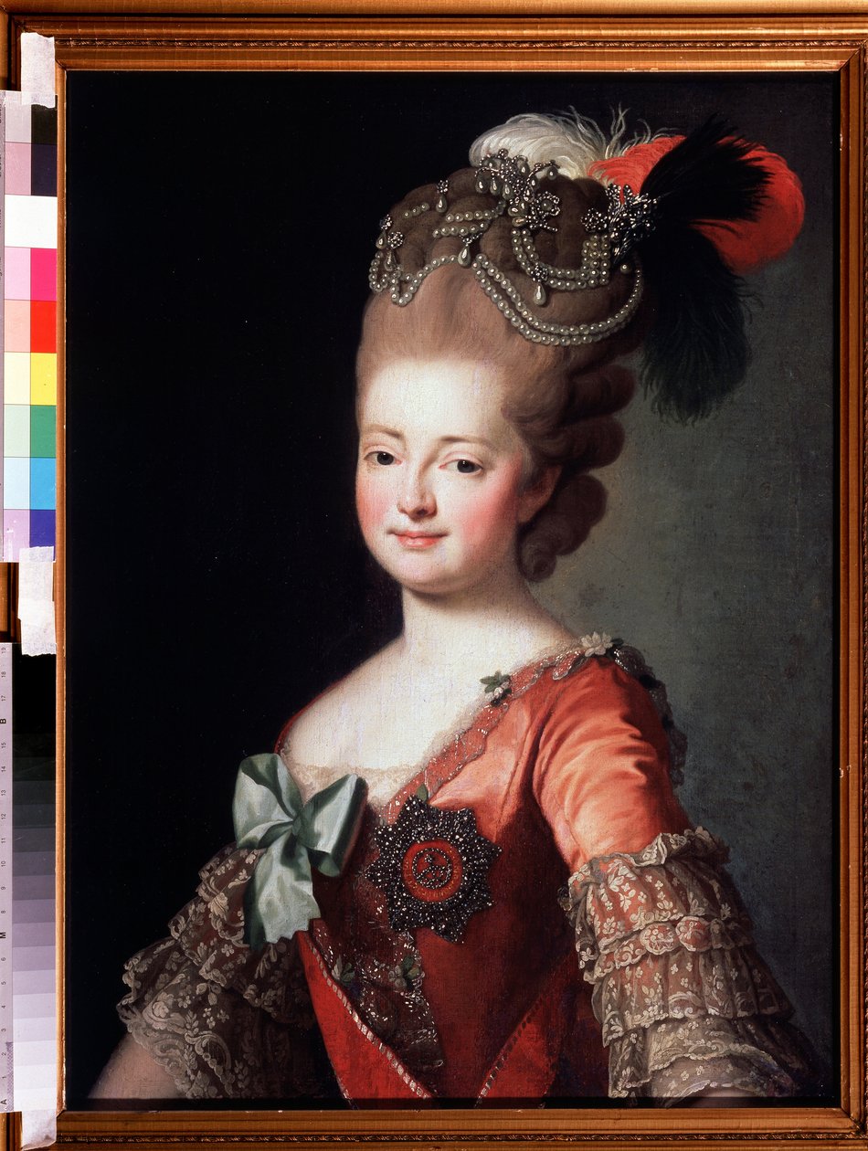 Portrét císařovny Marie Fjodorovny (Sophie Dorothea z Württemberska) (1729-1828) (Portrét císařovny Marie Feodoravny, Sophie Dorothea z Württemberska). Anonymní malování. Olej na plátně, 84,7 x 62,7 cm od Unknown artist