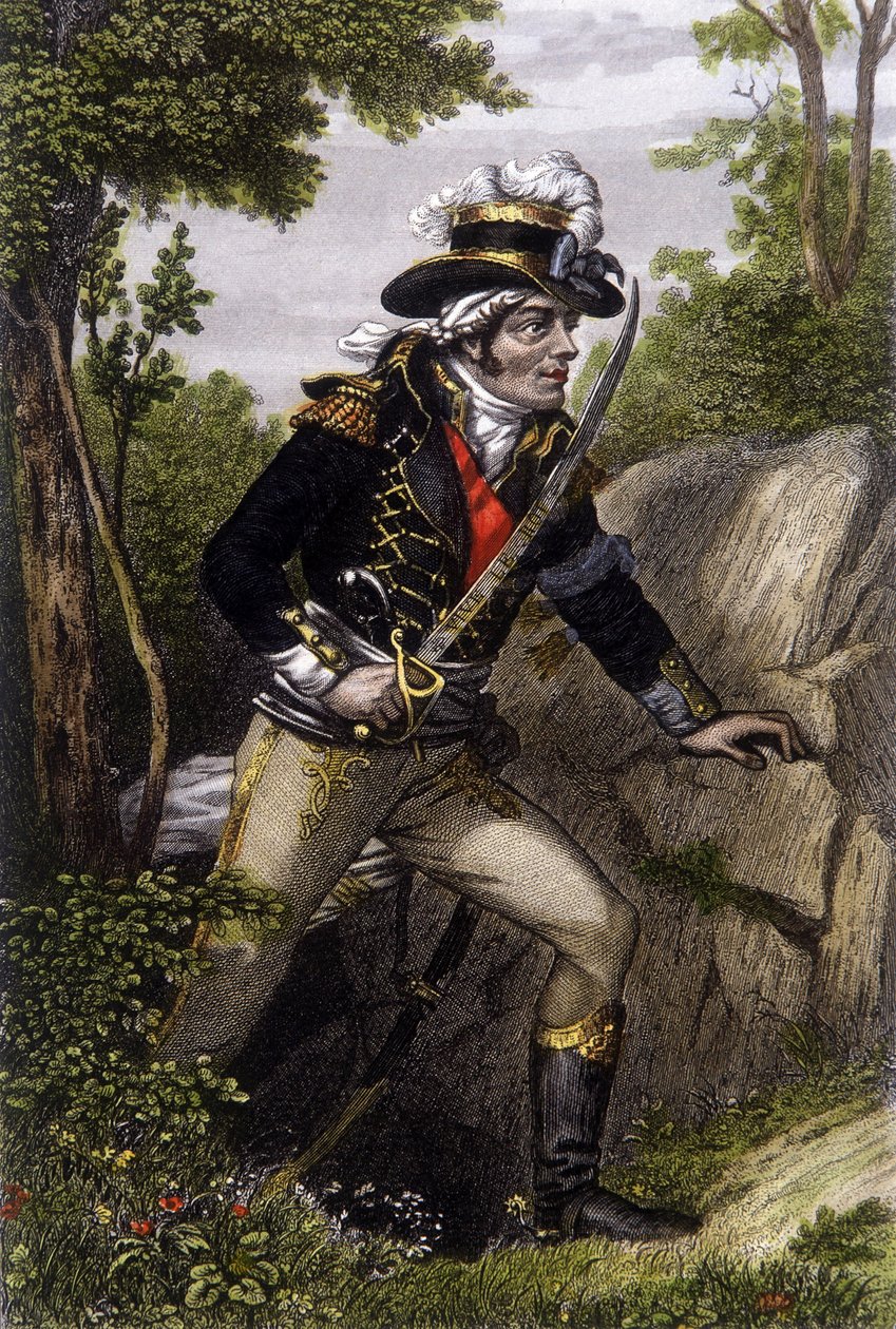 Portrét en pied du chouan chouan Francois Athanase (Francois-Athanase) de Charette de la Contrie (1763-1796). od Unknown artist