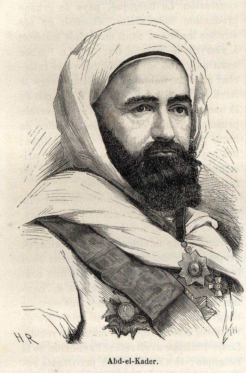Portrét Abd - El - Kader (Abd El-Kader) (Abd El Kader) (1807 - 1883). od Unknown artist