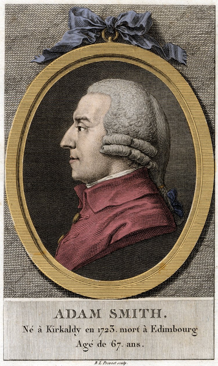 Portrét Adama Smithe (1723 - 1790), skotského filozofa a ekonoma. od Unknown artist