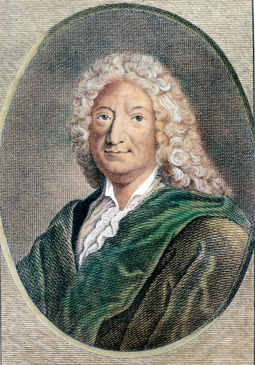 Portrét Alaina René Lesage (Alain-Rene Le Sage) (1668-1747), francouzský spisovatel. Rytina 18. století. Soukromá sbírka od Unknown artist