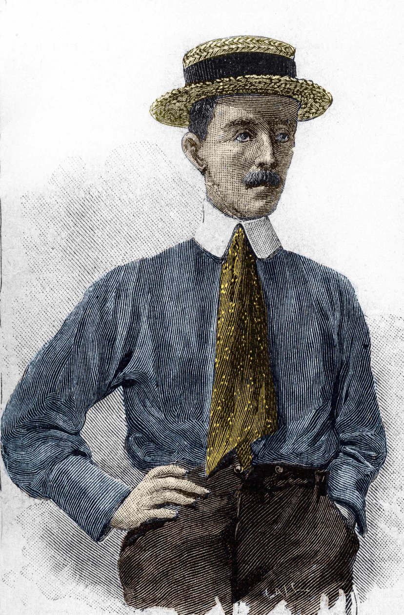 Portrét Alberta Santose-Dumonta (1873-1932), brazilského leteckého umělce. od Unknown artist
