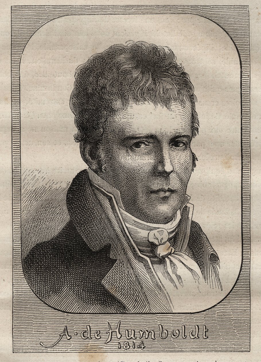 Portrét Alexandra von Humboldta (1769-1859) - ilustrace převzata z „Velkých námořníků 18. století““ od Unknown artist