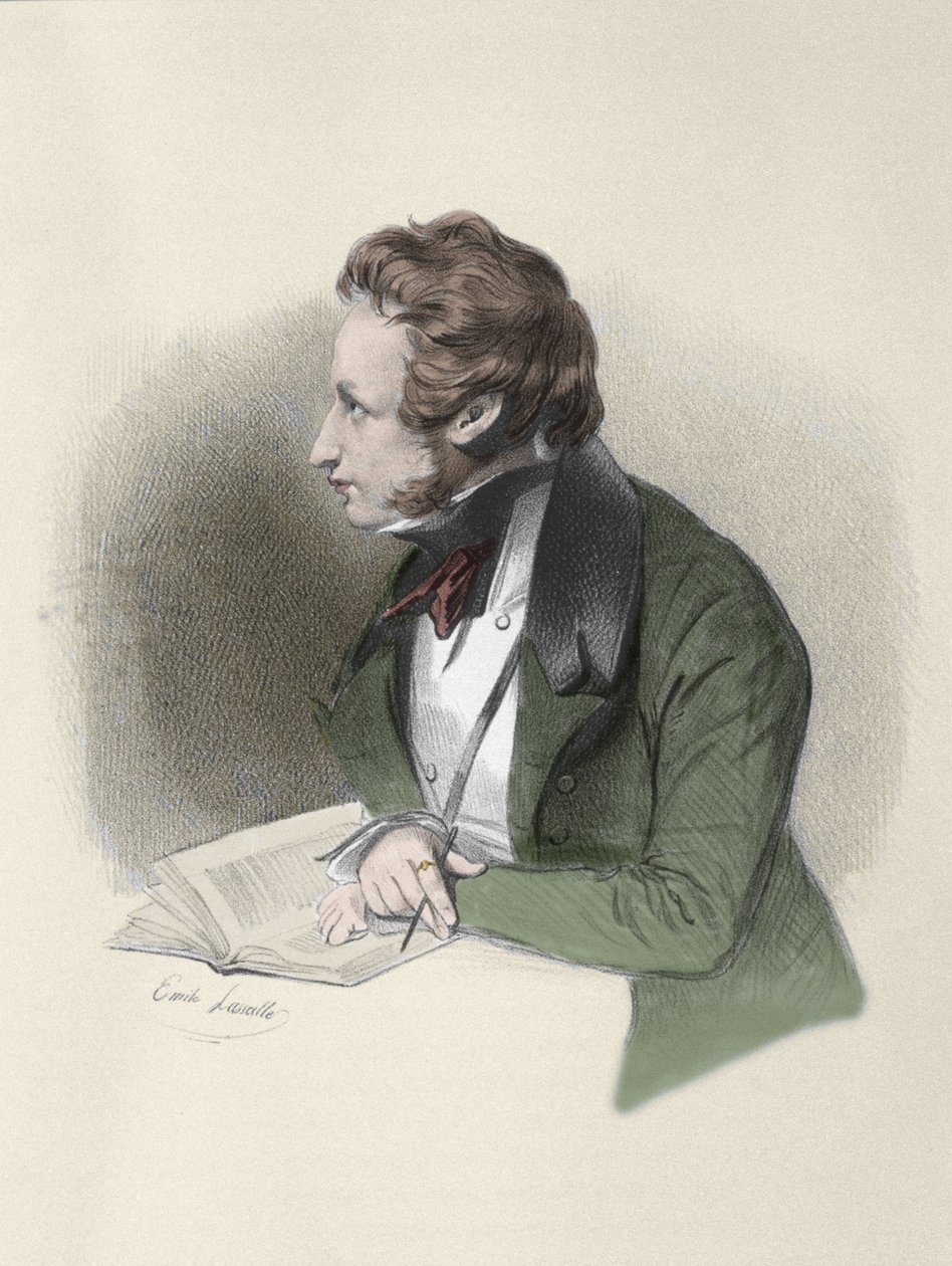 Portrét Alfreda de Vigny (Alfred Victor, hrabě z Vigny od Unknown artist