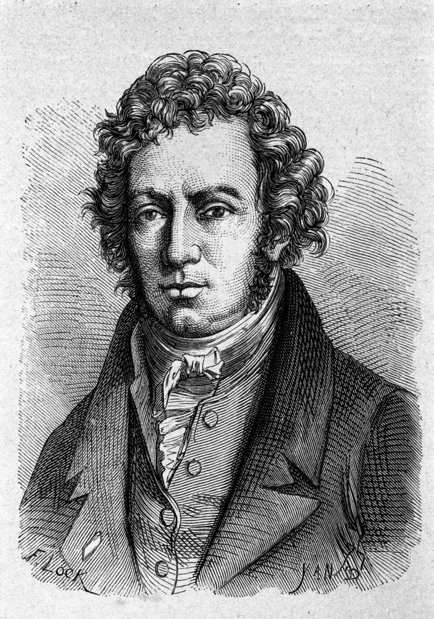 Portrét Andre Marie Ampere (1775 - 1836) francouzský fyzik. od Unknown artist