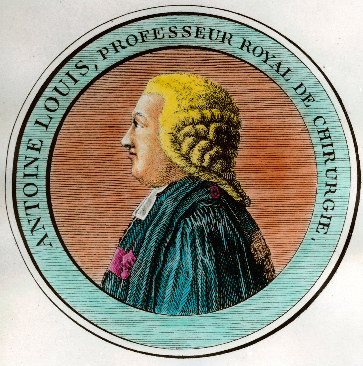 Portrét Antoina Louise (1723-1792) Královský profesor chirurgie, tajemník Královské akademie chirurgie Rytina soukromé sbírky z 18. století od Unknown artist
