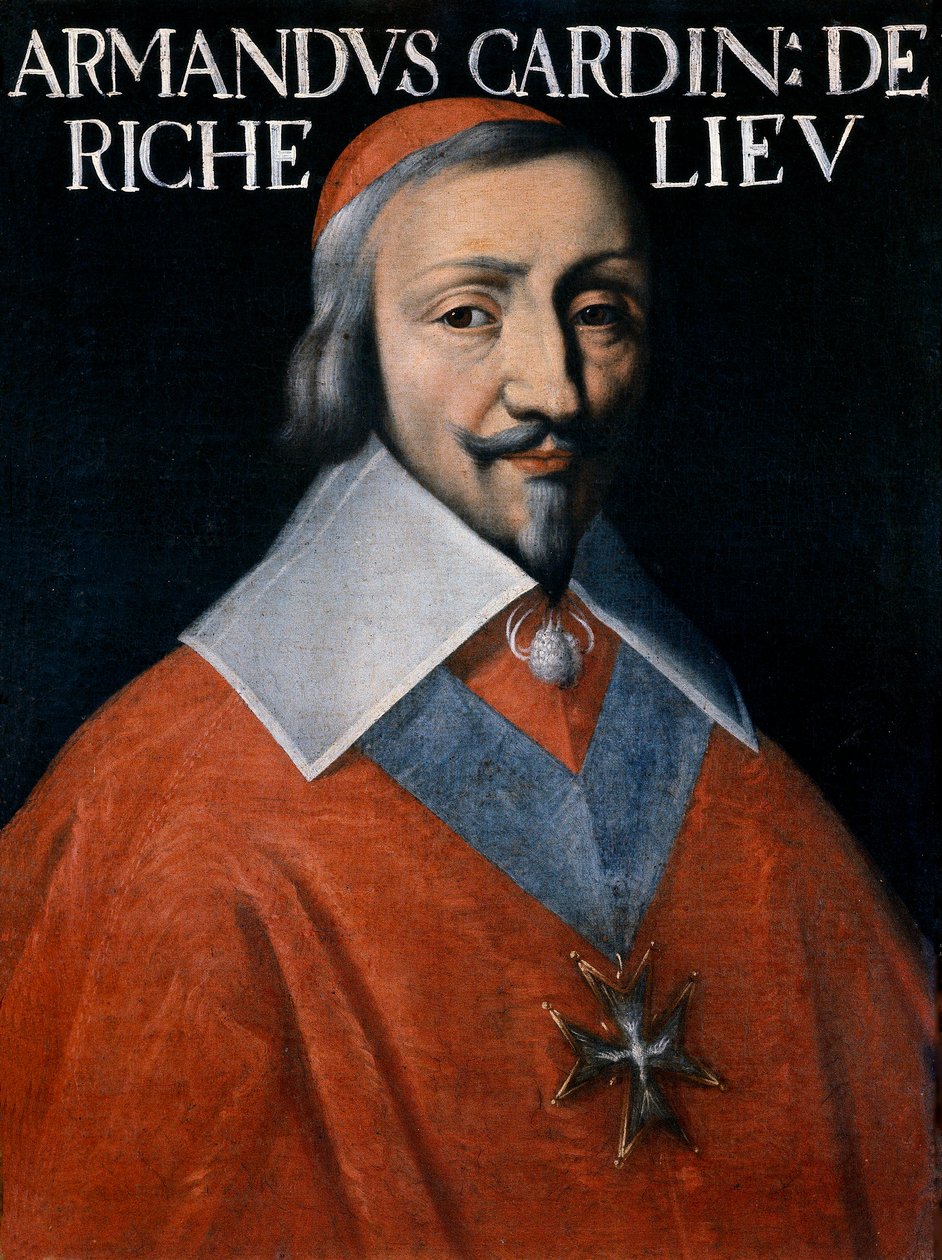 Portrét Armanda-Jeana du Plessise, kardinála Richelieu, detail od Unknown artist