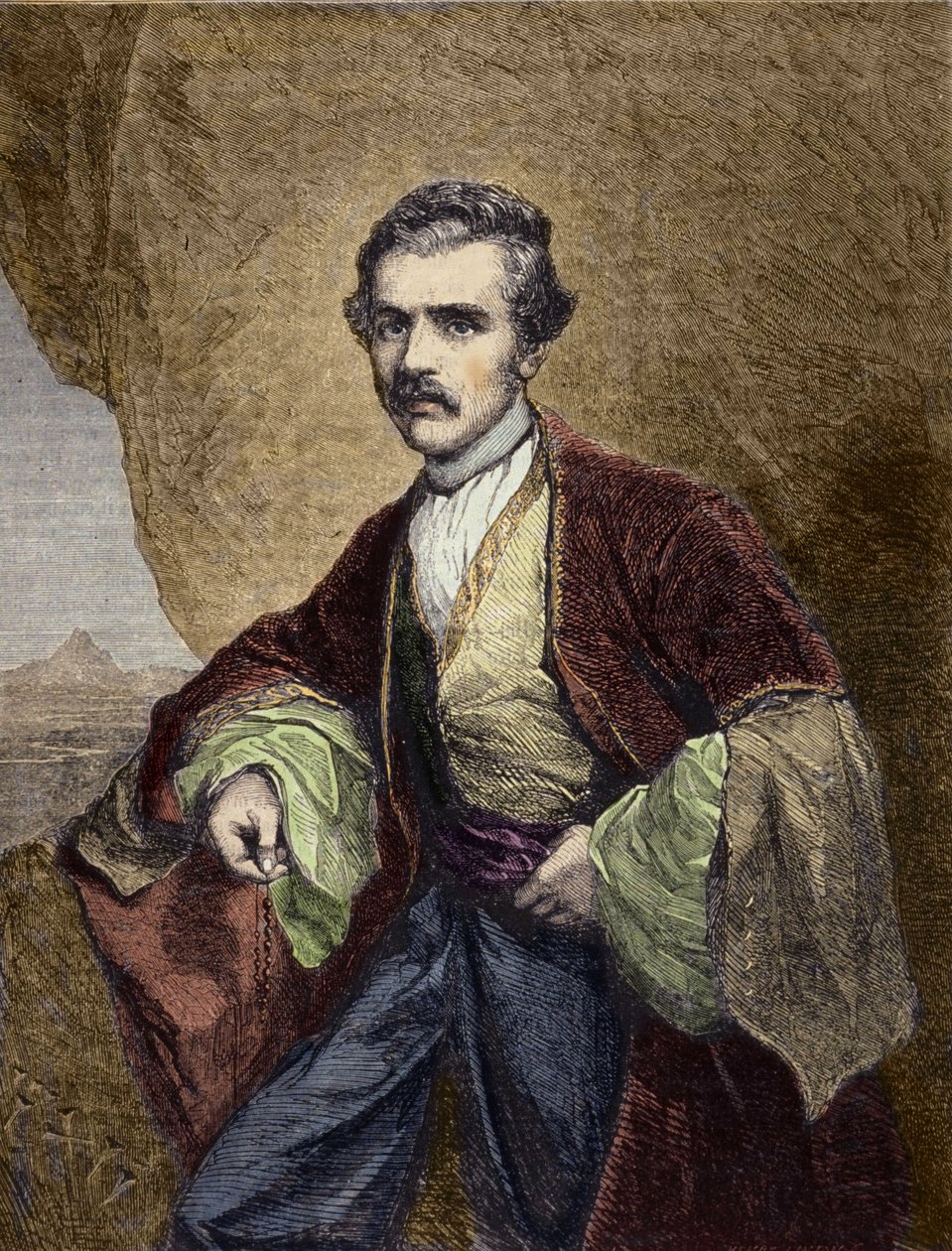 Portrét Austen Henry Layard (1817-1894), anglický cestovatel a archeolog. od Unknown artist