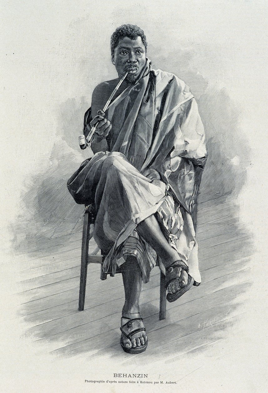 Portrét Behanzina (1844-1900), krále Dahomey (dnešní Benin). od Unknown artist