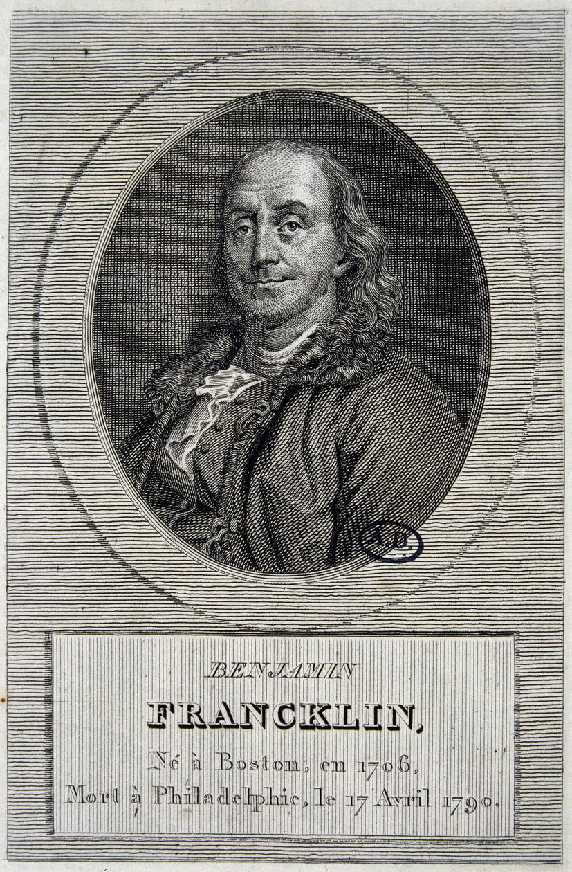 Portrét Benjamina Franklina, amerického politika a fyzika (1706-1790) od Unknown artist