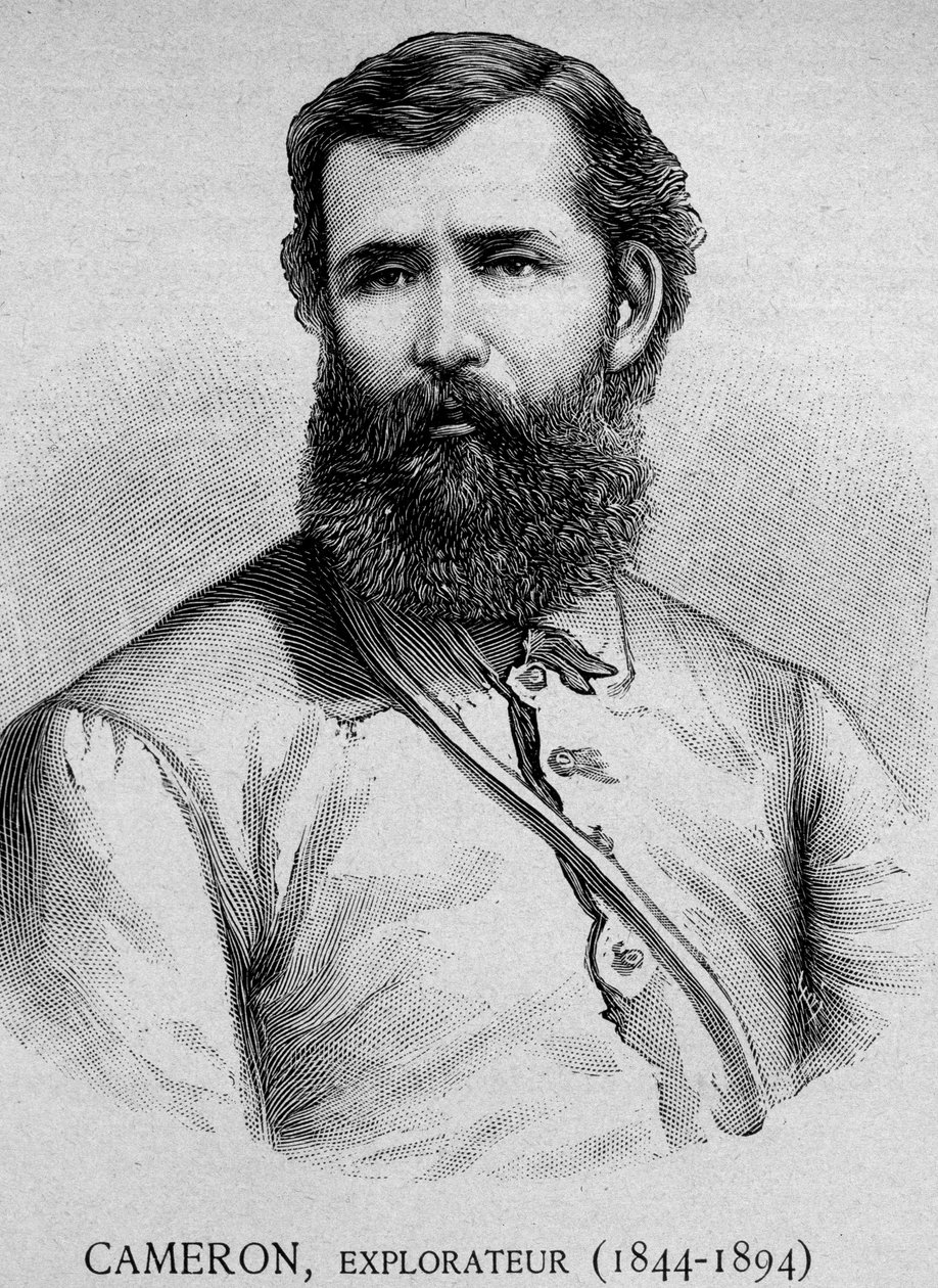 Portrét Camerona, průzkumníka (1844 - 1894) - grav. 19. století od Unknown artist