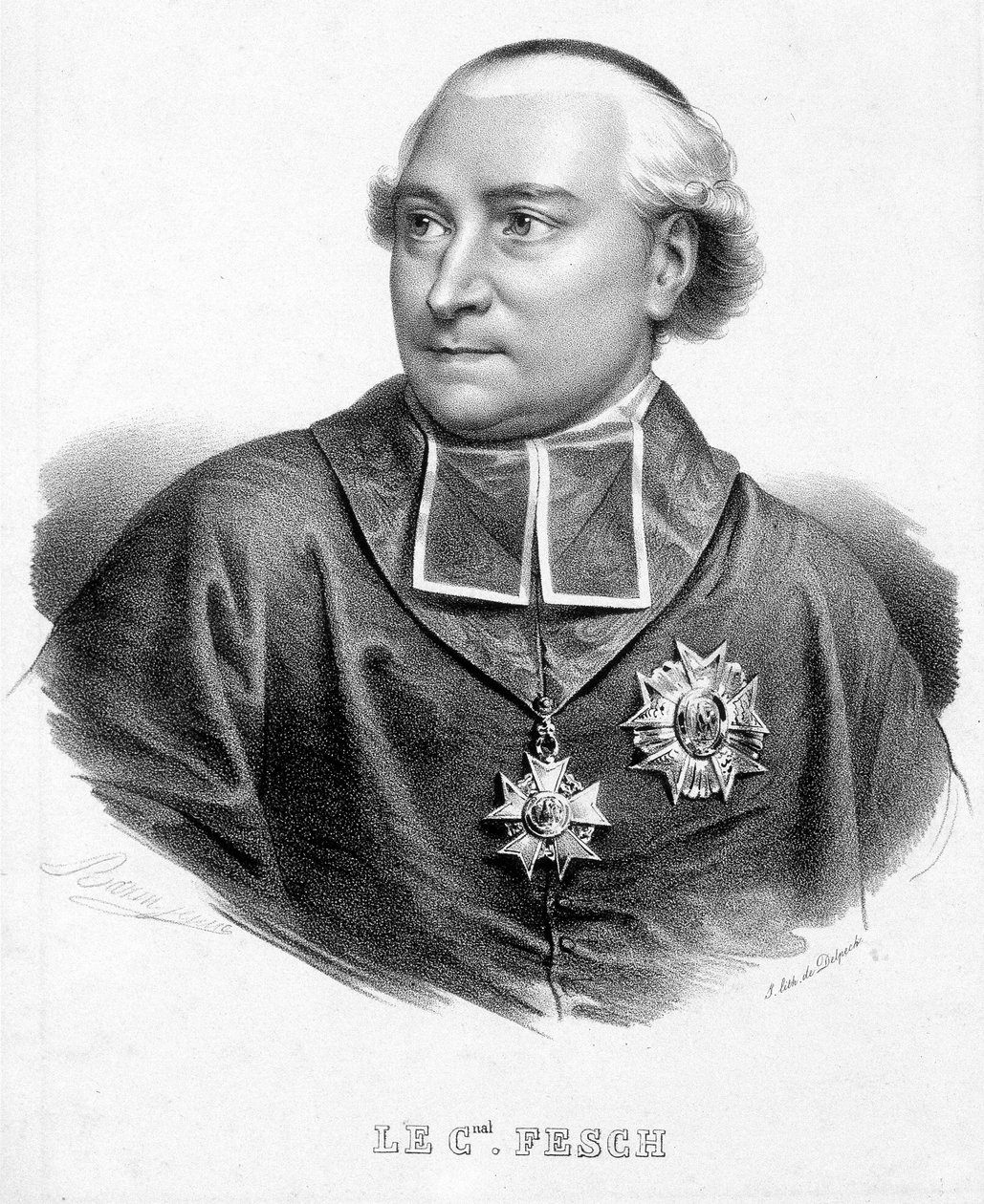 Portrét kardinála Josepha Fesche, strýce Napoleona Bonaparta (1763-1839). od Unknown artist