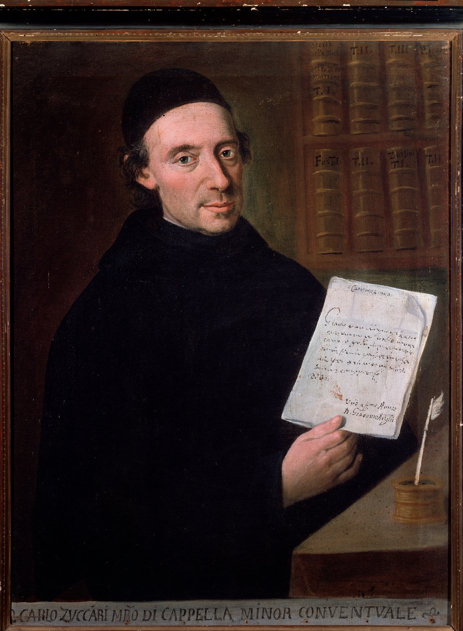 Portrét Carla Zuccariho (1704-1792), italského skladatele a houslisty Anonymous. 18. století. Bologna, Občanské muzeum od Unknown artist