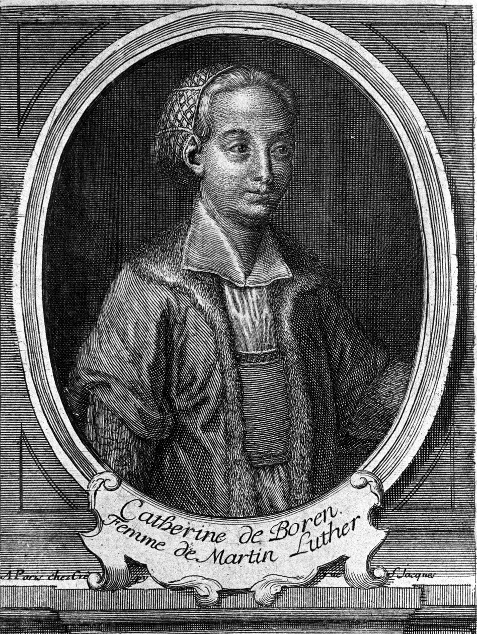 Portrét Catherine de Bore (Katharina von Bora) (1499-1552), manželka Martina Luthera. Rytina 18. století. od Unknown artist