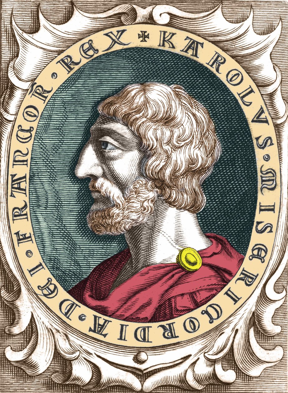 Portrét Karla Velikého nebo Karla I. Velikého (742 - 814) krále franků. od Unknown artist
