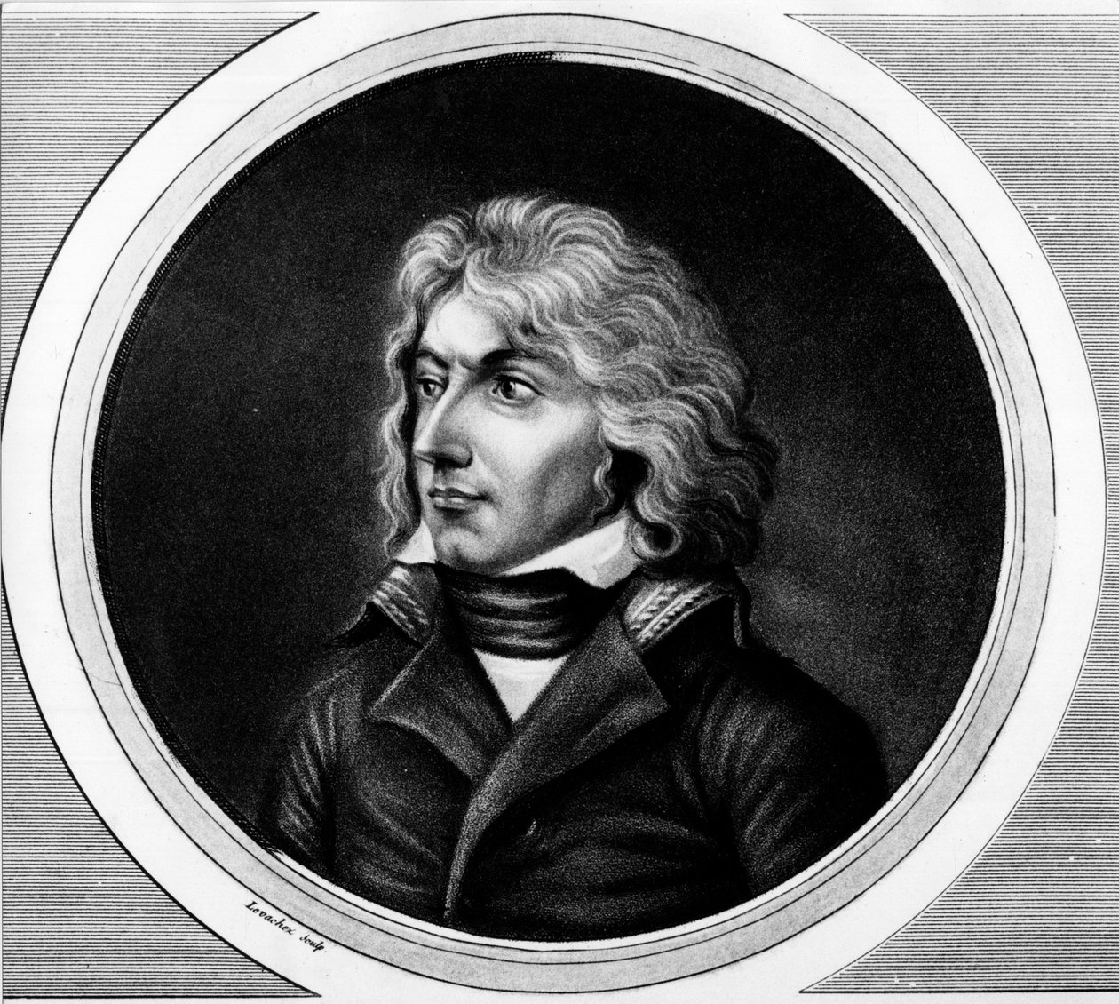 Portrét Charlese Jean - Baptiste Bernadotte (1763-1844), marechal Francie, král Karel XIV. švédský a norský. rytina v „“ Kompletní sbírka historických obrazů francouzské revoluce, ve třech svazcích.“ 1804. od Unknown artist
