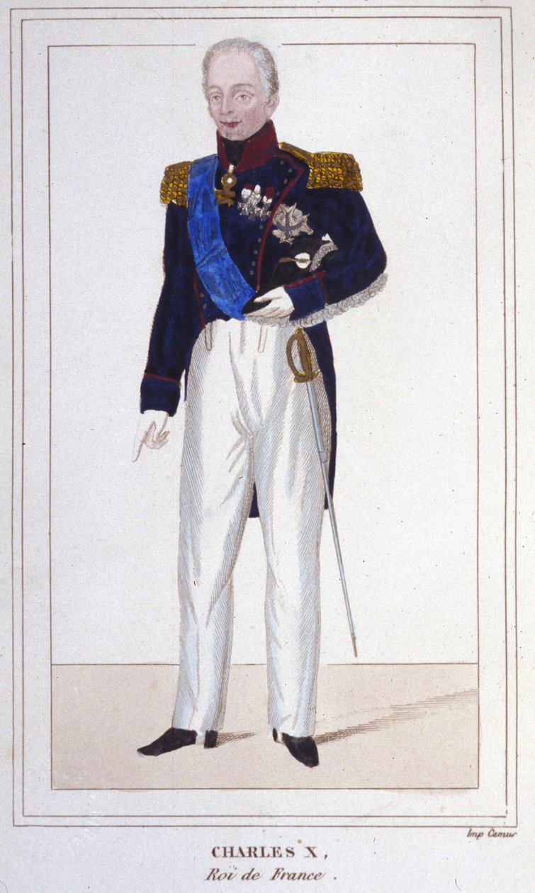 Portrét Karla X., francouzského krále (1757 - 1836), rytina z roku 1830 od Unknown artist