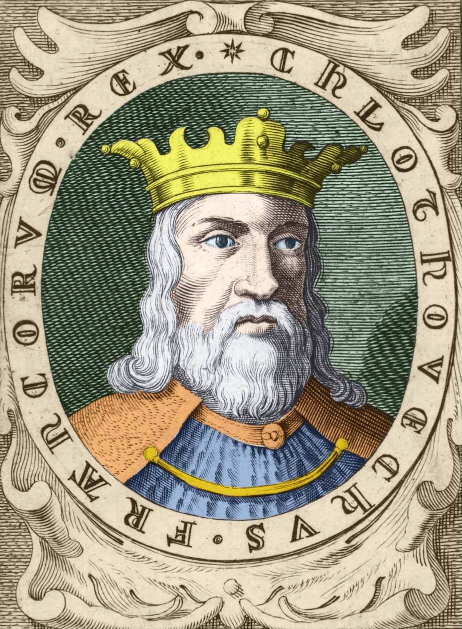 Portrét Chlodvíka I. (v. 466 - 511) Král franků. od Unknown artist