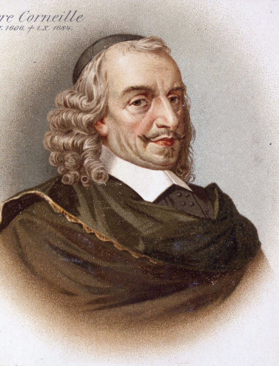 Portrét Corneille (1606 - 1684). Chromolitografie 19. století. od Unknown artist