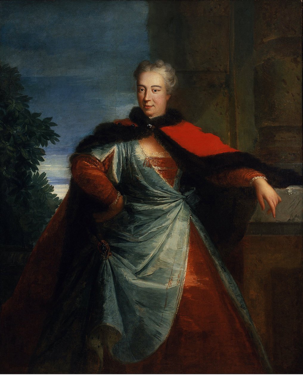 Portrét hraběnky Elzbiety Heleny Sieniawské (1669-1729), rozené Lubomirské, Anonym. Olej na plátně, rozměr : 160x129, První třetina 18. stol., Muzeum Narodowe, Varšava od Unknown artist