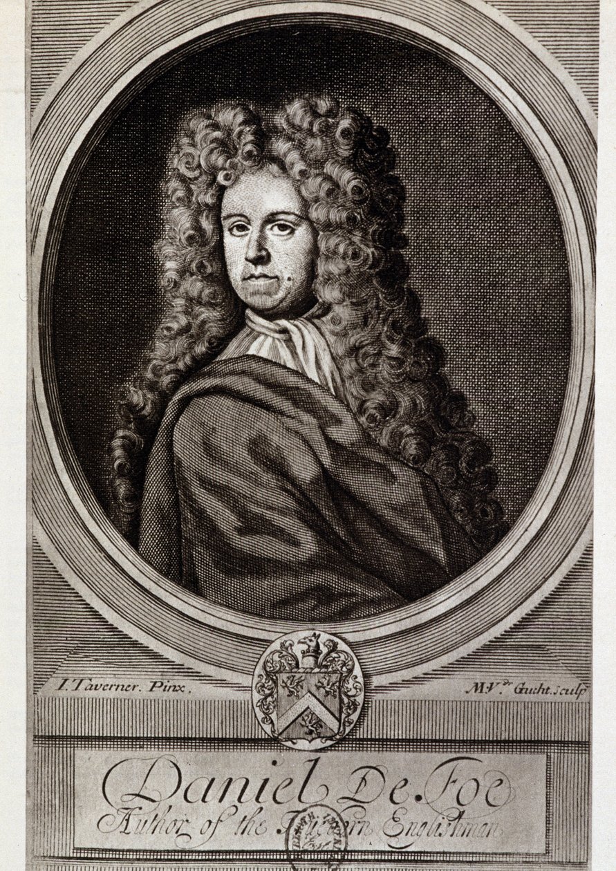 Portrét Daniela de Foe nebo Defoe (1660 - 1731) od Unknown artist