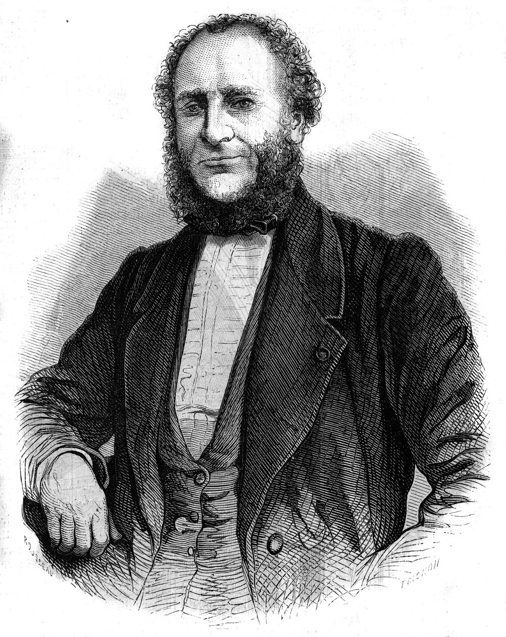 Portrét doktora Joberta de Lamballe (1799-1867) francouzského chirurga. Gravírování do „“Ilustrativního vesmíru““ od Unknown artist