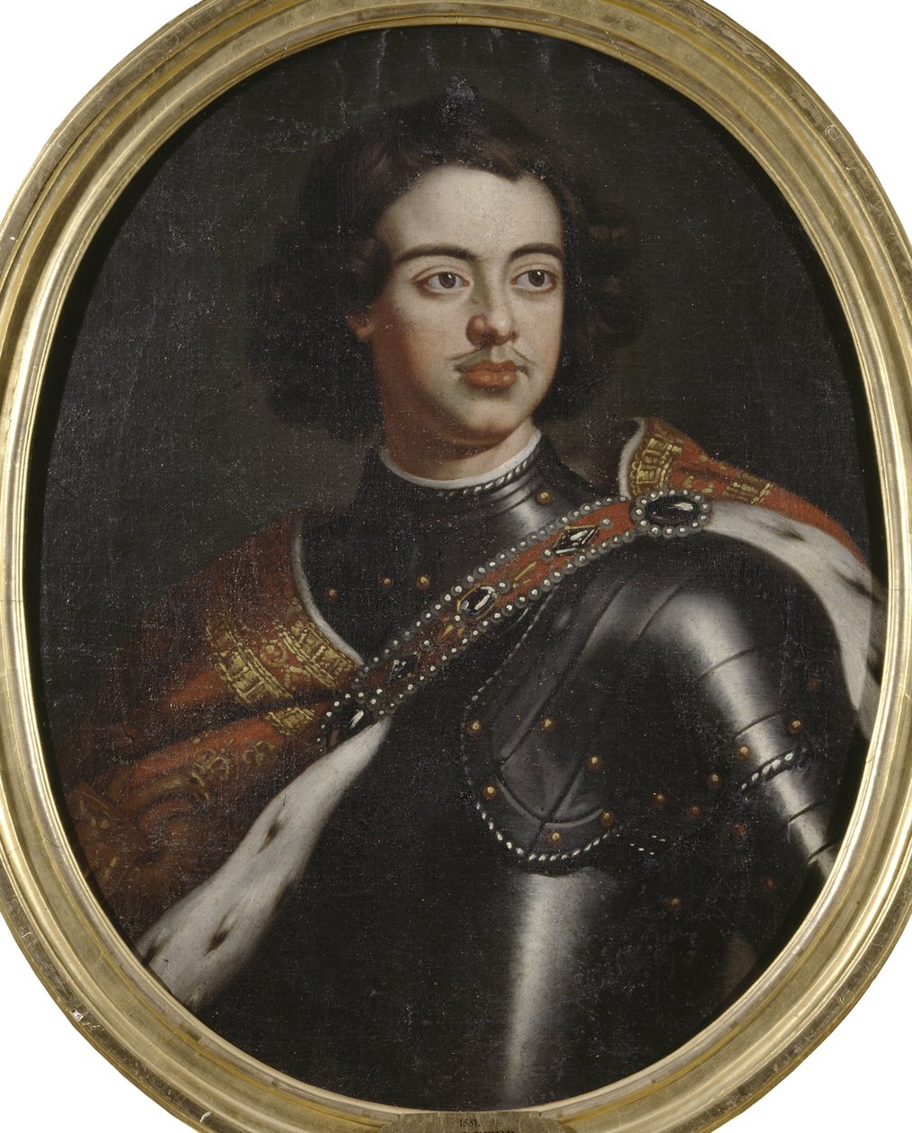 Portrét císaře Petra I. Velikého (1672-1725), Anonym . Olej na plátně. Rozměr: 77 x 61 cm. Národní muzeum Stockholm od Unknown artist
