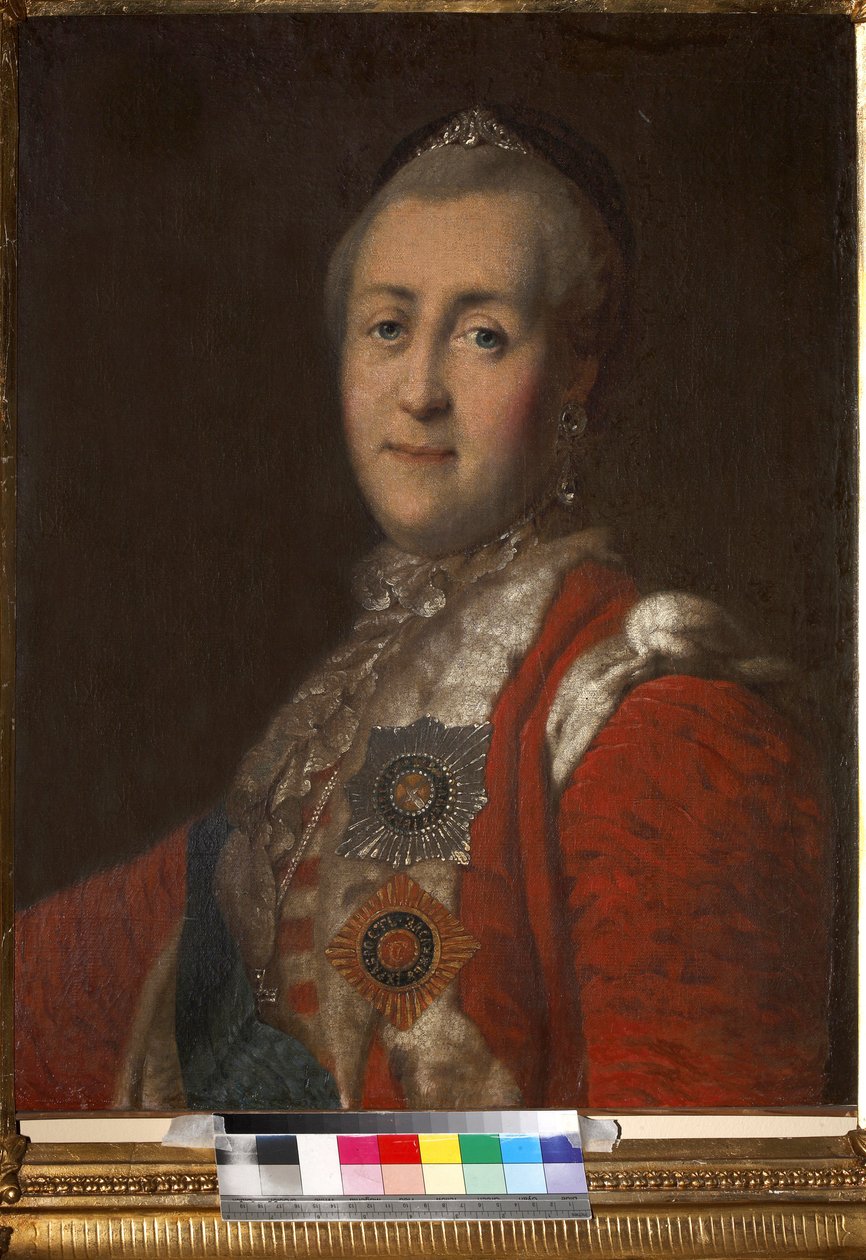 Portrét císařovny Kateřiny II (1729-1796), Anonym. Olej na plátně, druhá polovina 18. stol., Státní muzeum A.S. Puškin, Moskva od Unknown artist