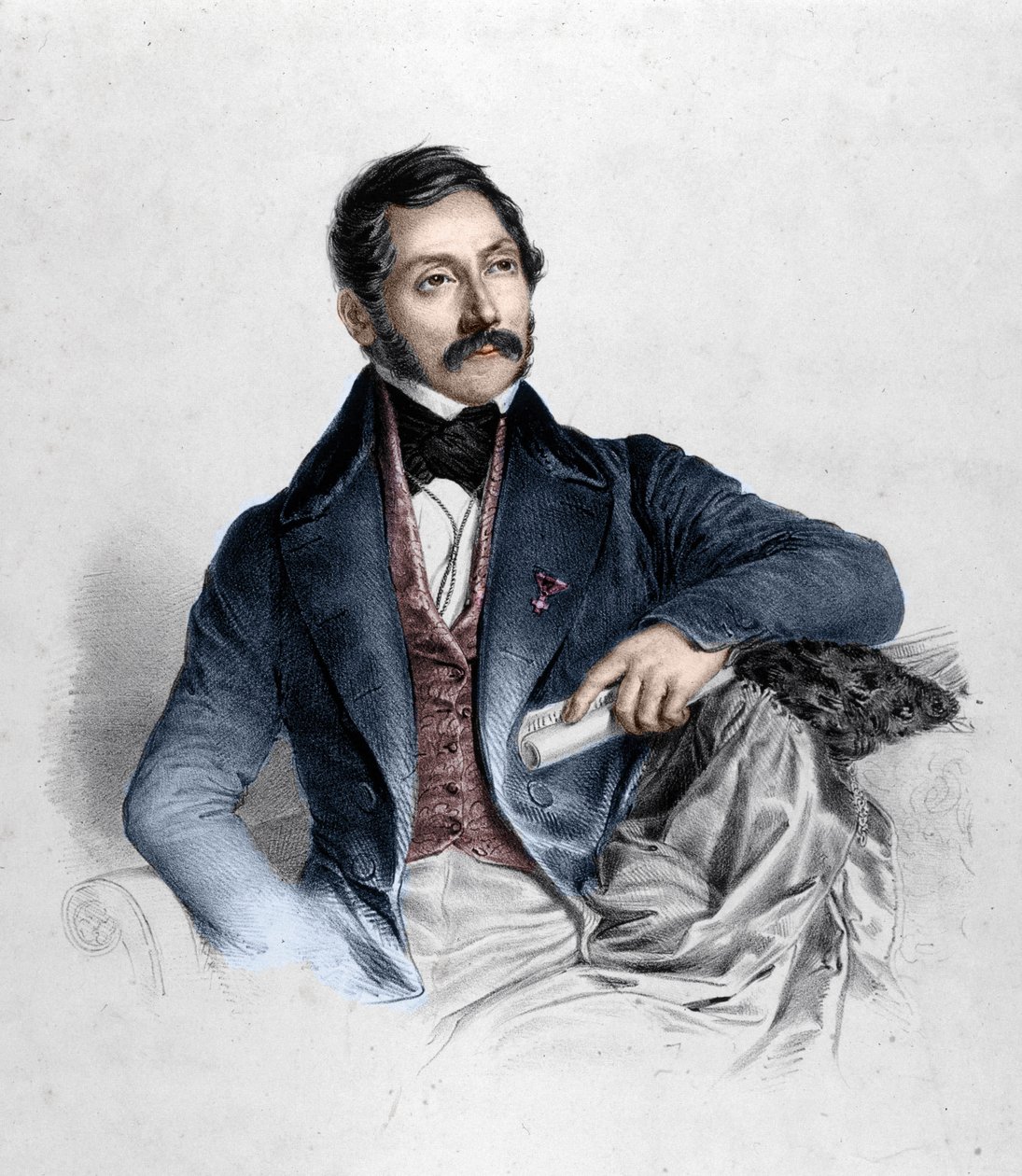 Portrét Felice Romaniho, libretisty, básníka a italského kritika (1788-1865). od Unknown artist